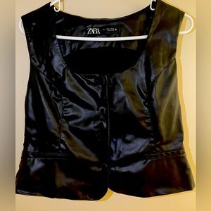Zara Leather Vest US Large